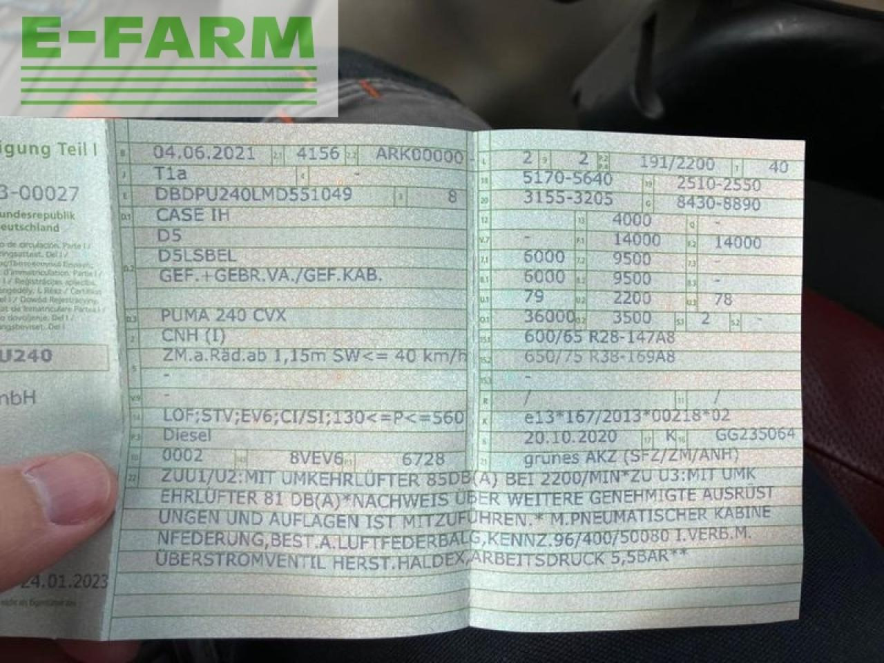 Farm tractor Case-IH puma 240 cvx: picture 10