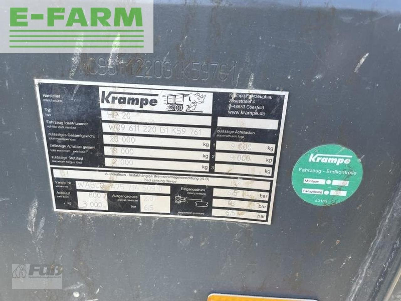 Farm tipping trailer/ Dumper Krampe hp 20: picture 6