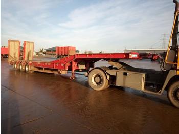 Low loader semi-trailer 2008 Chieftain Tri Axle Step Frame Low Loader Trailer, Hydraulic Flip Toe Ramps: picture 1