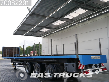 Schmidt Ausziehbar bis: 19.60m 2x Lenkachse SP/38/E/13,6-19,6. - Dropside/ Flatbed semi-trailer