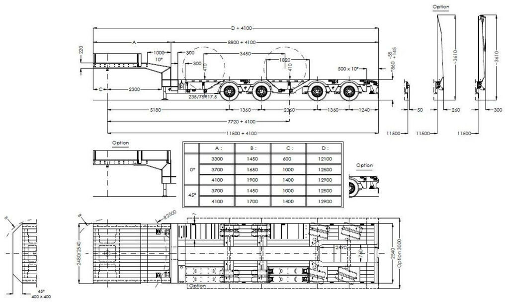 New Low loader semi-trailer Faymonville 4-(2+2)-Achs-Tele-Semi m. Radmulden u. Rampen: picture 11