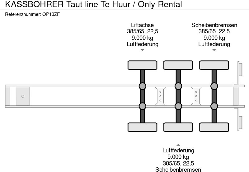 Curtainsider semi-trailer Kässbohrer Taut line Te Huur / Only Rental: picture 10