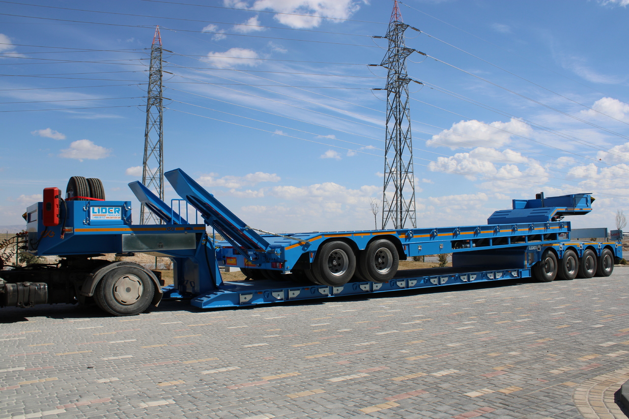 New Low loader semi-trailer for transportation of heavy machinery LIDER 2024 READY IN STOCK UNUSED FRONT LOADING: picture 9