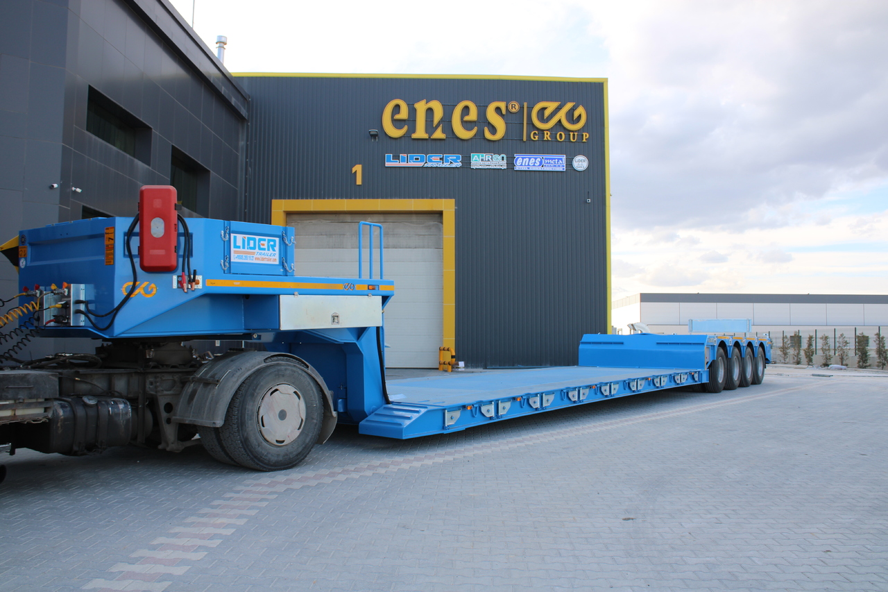 New Low loader semi-trailer for transportation of heavy machinery LIDER 2024 READY IN STOCK UNUSED FRONT LOADING: picture 2