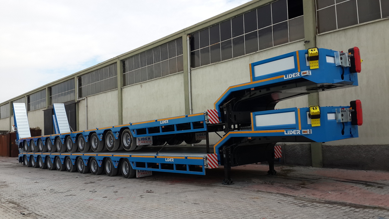 New Low loader semi-trailer for transportation of heavy machinery LIDER 2024 YEAR NEW MODELS containeer flatbes semi TRAILER FOR SALE: picture 16