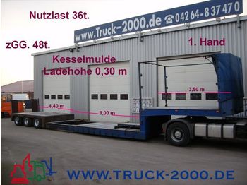 GOLDHOFER DRAGO 3Achs48t.Tiefbett+Kesselm.9m 30cmHöhe - Low loader semi-trailer