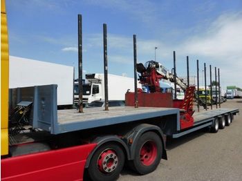 Orthaus Semi met roller kraan Kennis 16000 holz hout woo  - Low loader semi-trailer
