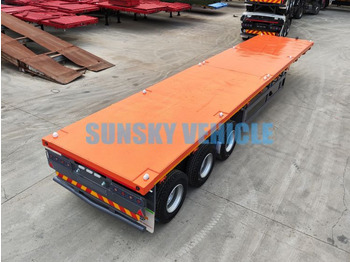 SUNSKY 40FT 3 axle flat deck trailer - Dropside/ Flatbed semi-trailer: picture 4