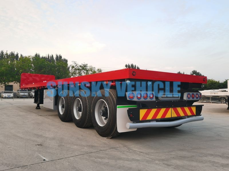 New Dropside/ Flatbed semi-trailer for transportation of bulk materials SUNSKY 40FT 3 axle flatbed trailer: picture 9
