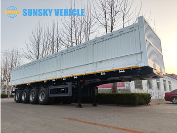 SUNSKY 60Ton 4 axle sidewall tipper trailer - Container transporter/ Swap body semi-trailer: picture 3
