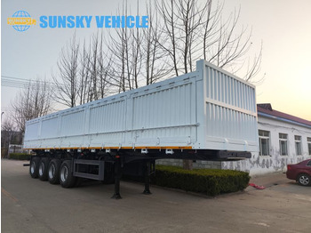 SUNSKY 60Ton 4 axle sidewall tipper trailer - Container transporter/ Swap body semi-trailer: picture 4