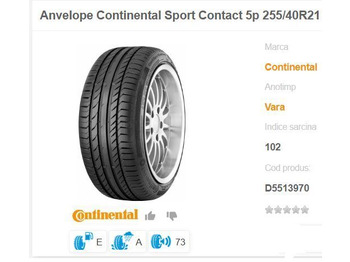 Wheel and tire package CONTINENTAL