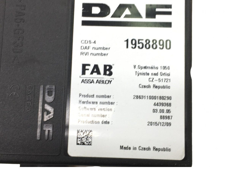 ECU DAF XF106 (01.14-): picture 5