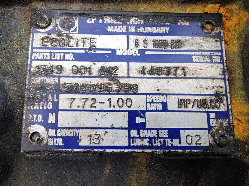 Gearbox for Trailer ZF Ecolite 6 S 1600 BO: picture 4