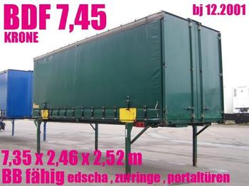 Krone WECHSELBRÜCKE 7,45 /2 abstellhöhen / gardine - Swap body/ Container