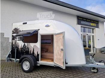  Blyss - Niki Life aerodynamischer Schlafanhänger mit Kueche Strom Gas Aussteller 100kmh Fahrwerk - Car trailer