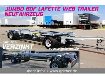 Web-Trailer WFZ/W 18 / JUMBO LAFETTE BDF 7,15/7,45 /17,5 SAF  - Container transporter/ Swap body trailer