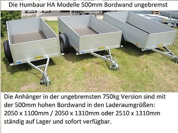 New Car trailer Humbaur - HA752111-5 ungebremst 500mm Bordwände: picture 1