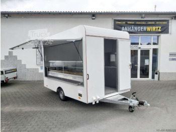New Vending trailer Kühltheken Verkaufsanhänger VK P 360 220cm breit mit 300cm Glastheke Kühlung: picture 1