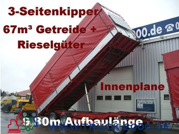 KEMPF 3-Seiten Getreidekipper 67m³   9.80m Aufbaulänge - Tipper trailer