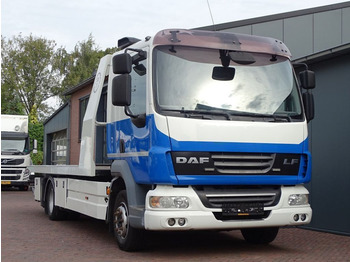Autotransporter truck DAF LF 45 TOWTRUCK PLATEAU WINCH UNDERLIFT REMOTE CONTROL