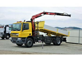 Tipper, Crane truck DAF CF 75.310 * Kipper 5,20 m + KRAN: picture 1