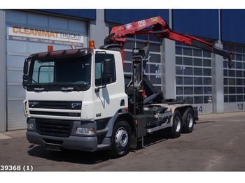 Hook lift truck DAF FAT 85 CF 380 6x4 HMF 12 ton/meter laadkraan: picture 1