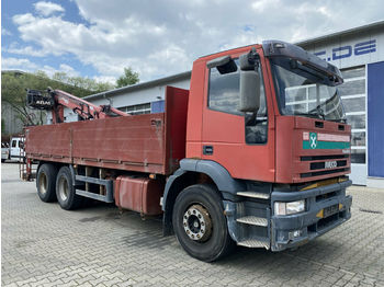 Dropside/ flatbed truck Iveco EuroTech 260E42 6x4 Pritsche Kran ATLAS 140.1
