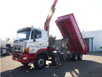 Tipper, Crane truck Hino FY1EUKA 8x4 tipper RHD + Palfinger E120L + grapple: picture 1
