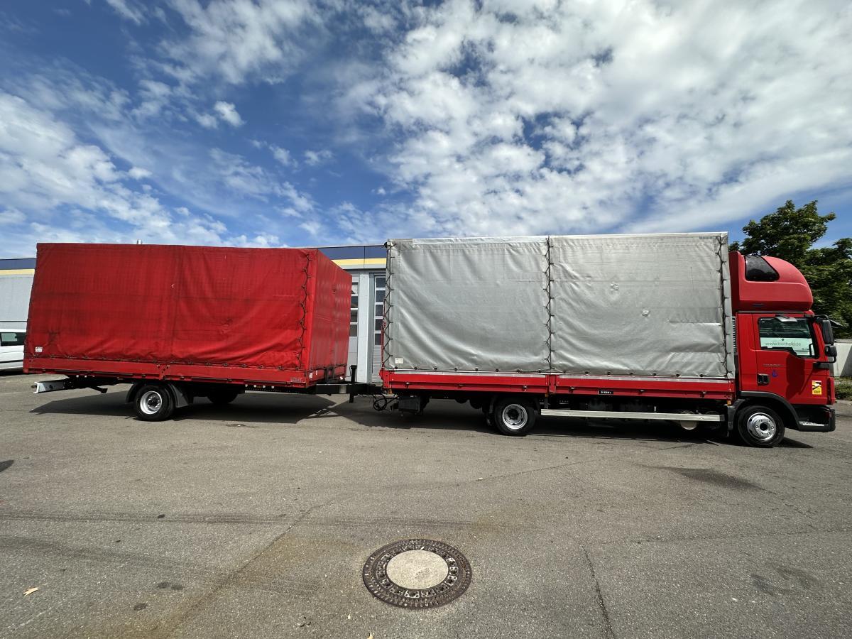 Curtainsider truck MAN MAN 8.180 Zug mit SAXAS 1-Achs Anh Topsleeper: picture 4