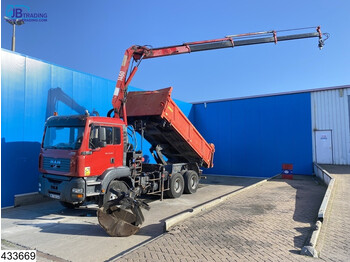 Tipper, Crane truck MAN TGA 33 390 6x4, HMF, Remote, Grab, Steel suspension, Manual: picture 1