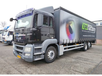 Curtainsider truck MAN TGS 26.360 LX 6x2 Euro 5 - SchuifzeilenBak 8.65M - Aluminium Borden - 2000KG LaadKlep - Hardhoutenvloer (V339): picture 1