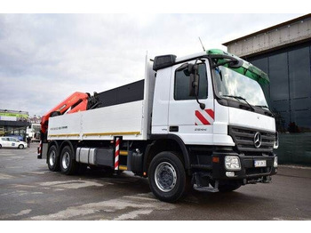 Dropside/ Flatbed truck, Crane truck Mercedes-Benz ACTROS: picture 4