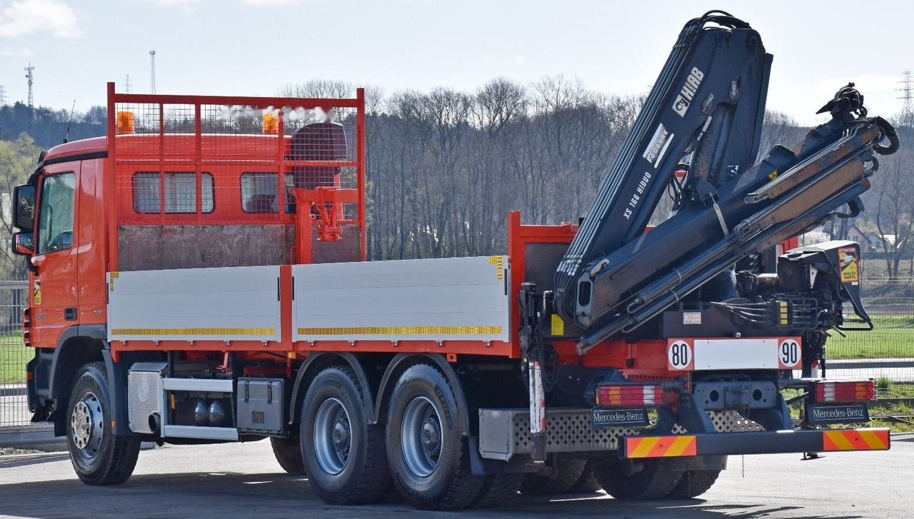 Dropside/ Flatbed truck, Crane truck Mercedes-Benz ACTROS 2636: picture 7