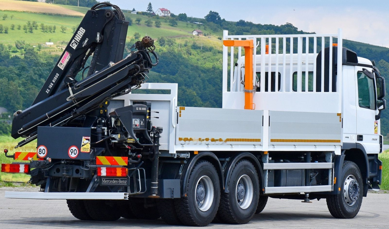 Dropside/ Flatbed truck, Crane truck Mercedes-Benz ACTROS 2636: picture 6