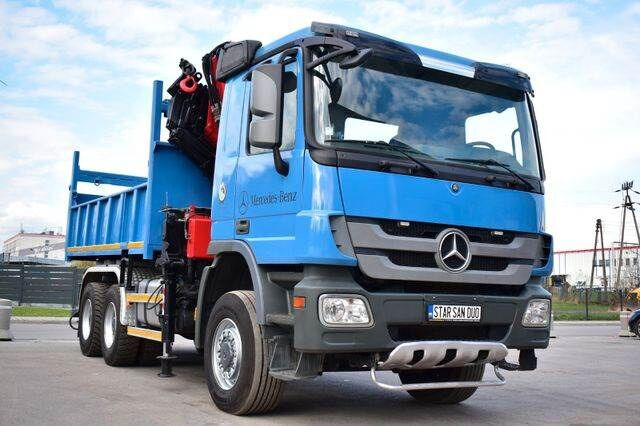 Tipper, Crane truck Mercedes-Benz ACTROS 3341: picture 9