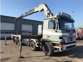 Dropside/ Flatbed truck Mercedes-Benz ACTROS 4143 8X4 FULL STEEL EFFER 70 T/M REMOTE C: picture 1