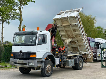 Tipper, Crane truck Mercedes-Benz ATEGO 1823-4X4*3 SITE TIPPER*: picture 1