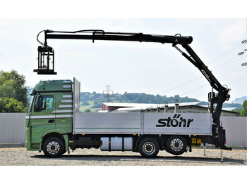 Crane truck, Dropside/ Flatbed truck Mercedes-Benz Actros 2545 Pritsche 6,60m + ATLAS 125.2: picture 5