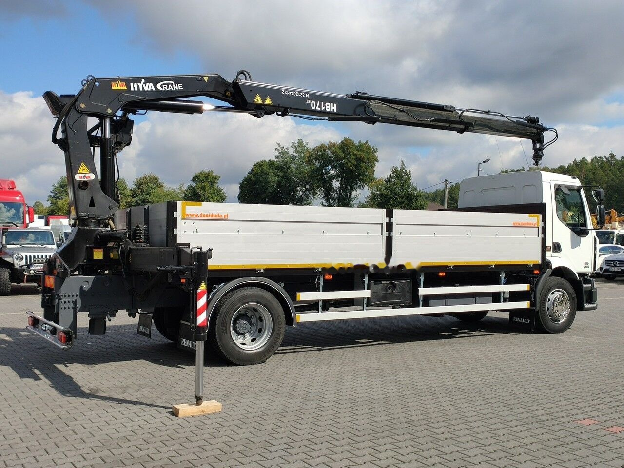 Dropside/ Flatbed truck, Crane truck Renault Midlum 180.240DXI: picture 28