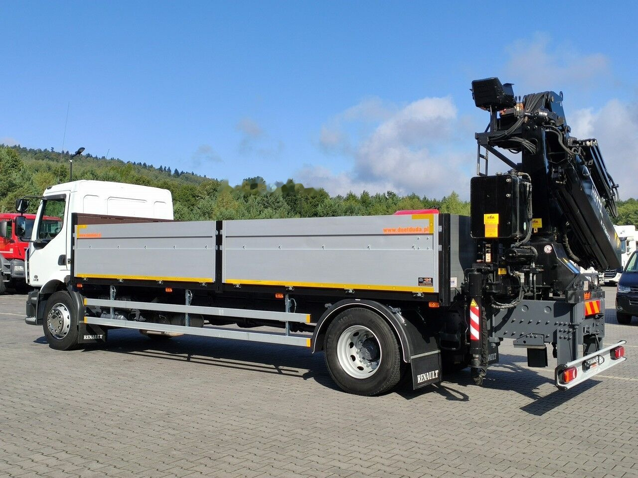 Dropside/ Flatbed truck, Crane truck Renault Midlum 180.240DXI: picture 9