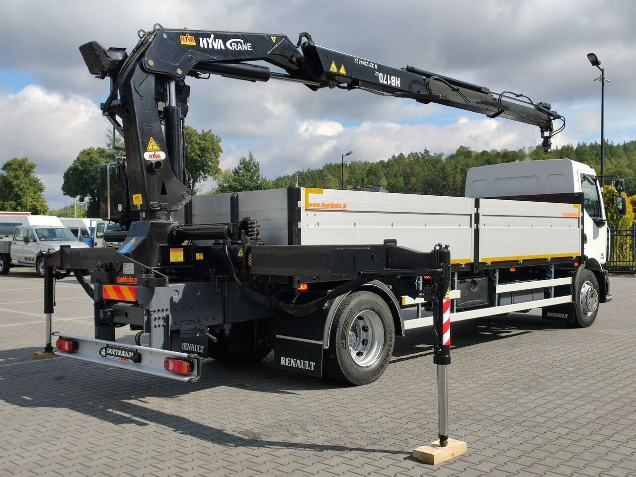 Dropside/ Flatbed truck, Crane truck Renault Midlum 180.240DXI: picture 7