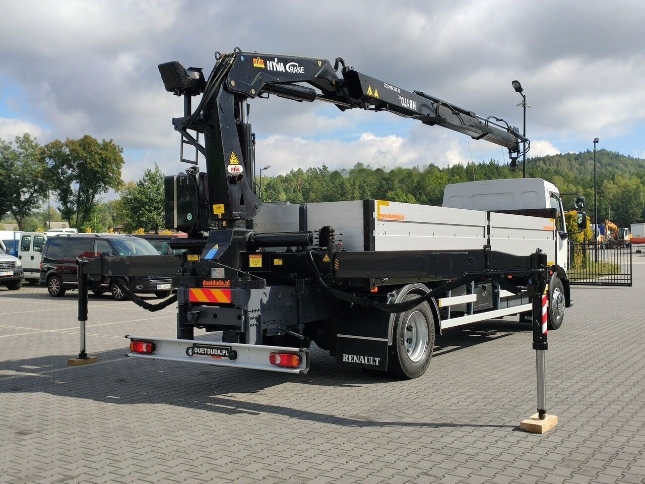 Dropside/ Flatbed truck, Crane truck Renault Midlum 180.240DXI: picture 12