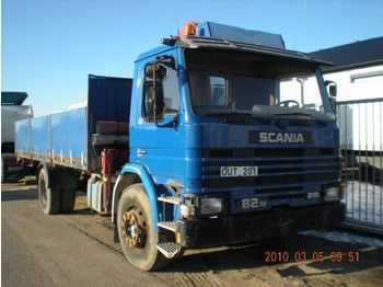 Dropside/ Flatbed truck, Crane truck SCANIA P 82: picture 1