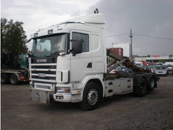 Hook lift truck SCANIA R 124 GB: picture 1
