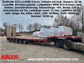 Goldhofer STZ-L5-52-80 5-Achs-Tiefladerauflieger mit hydr. Rampen Zentrals - Low loader semi-trailer: picture 1