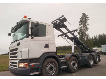 Scania R440 8x2 Multilift vaijerilaite, aj.400tkm - Skip loader truck: picture 1