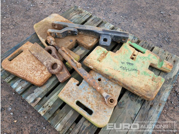 Pallet of Front Weights, Drawbar, Top Link, Towing Eyes - Counterweight: picture 1