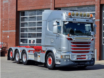 Hook lift truck Scania R490 8x4*4 - HIAB XR24SL58 24T hooklift - Euro 6 - Full air - Steering axle: picture 3