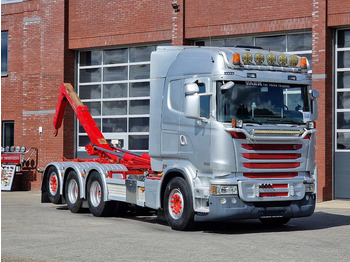 Hook lift truck Scania R490 8x4*4 - HIAB XR24SL58 24T hooklift - Euro 6 - Full air - Steering axle: picture 2